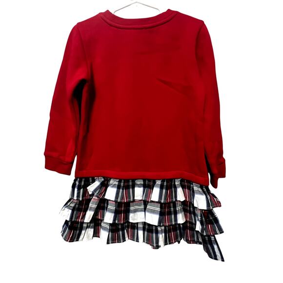 Vineyard Vines Girls Tiered Skirt Velvet Red Knit Dress Size 4T New with Tags - Picture 6 of 6
